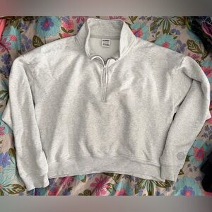 PINK Victoria's Secret Light Gray Zip-Up